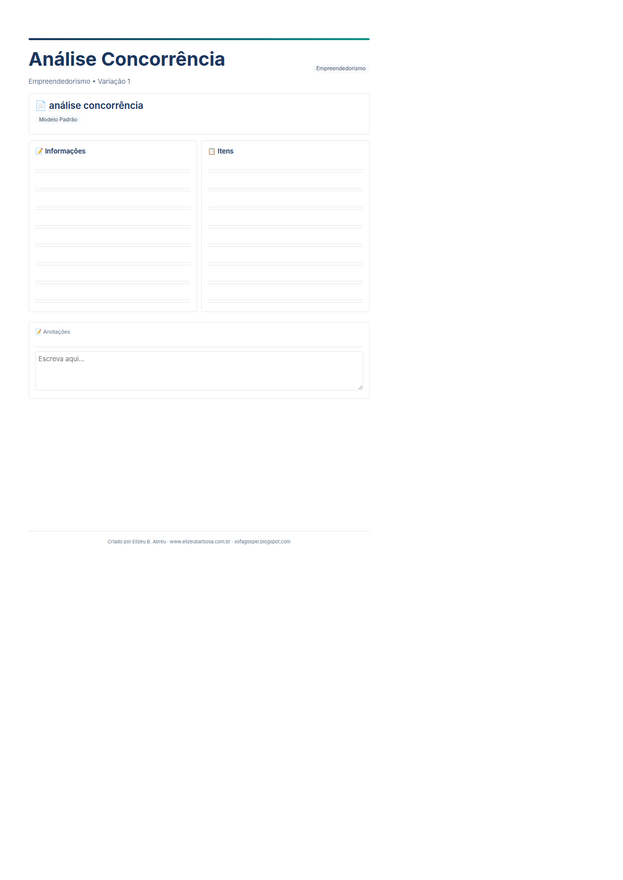 Empreendedorismo Analise Concorrencia V1 Minimal Neutro Slate