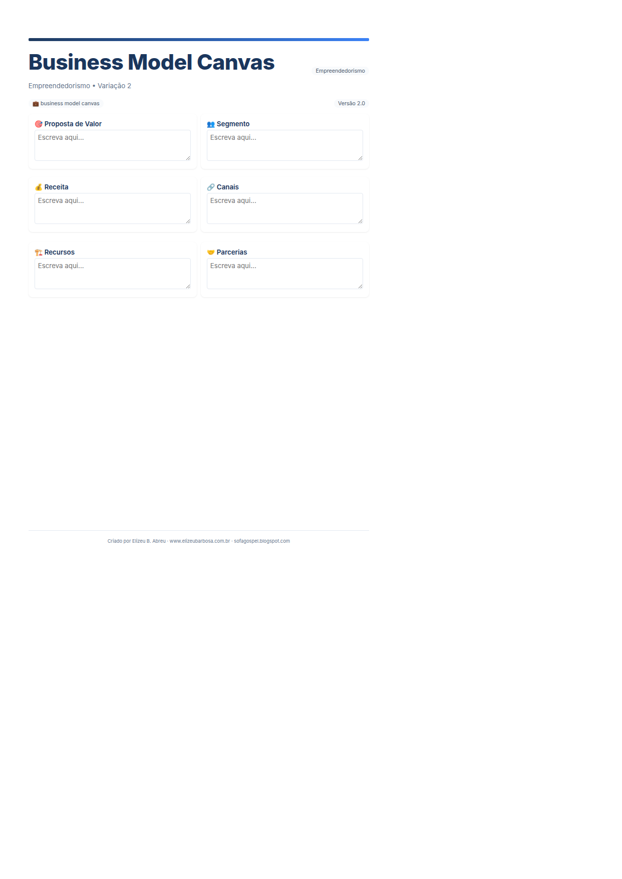 Empreendedorismo Business Model Canvas V2 Modern Masculino Forest