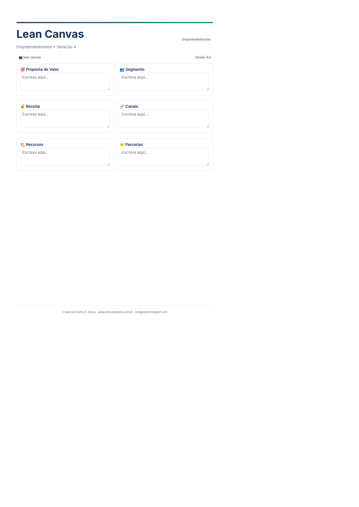 Empreendedorismo Lean Canvas V4 Minimal Neutro Rose