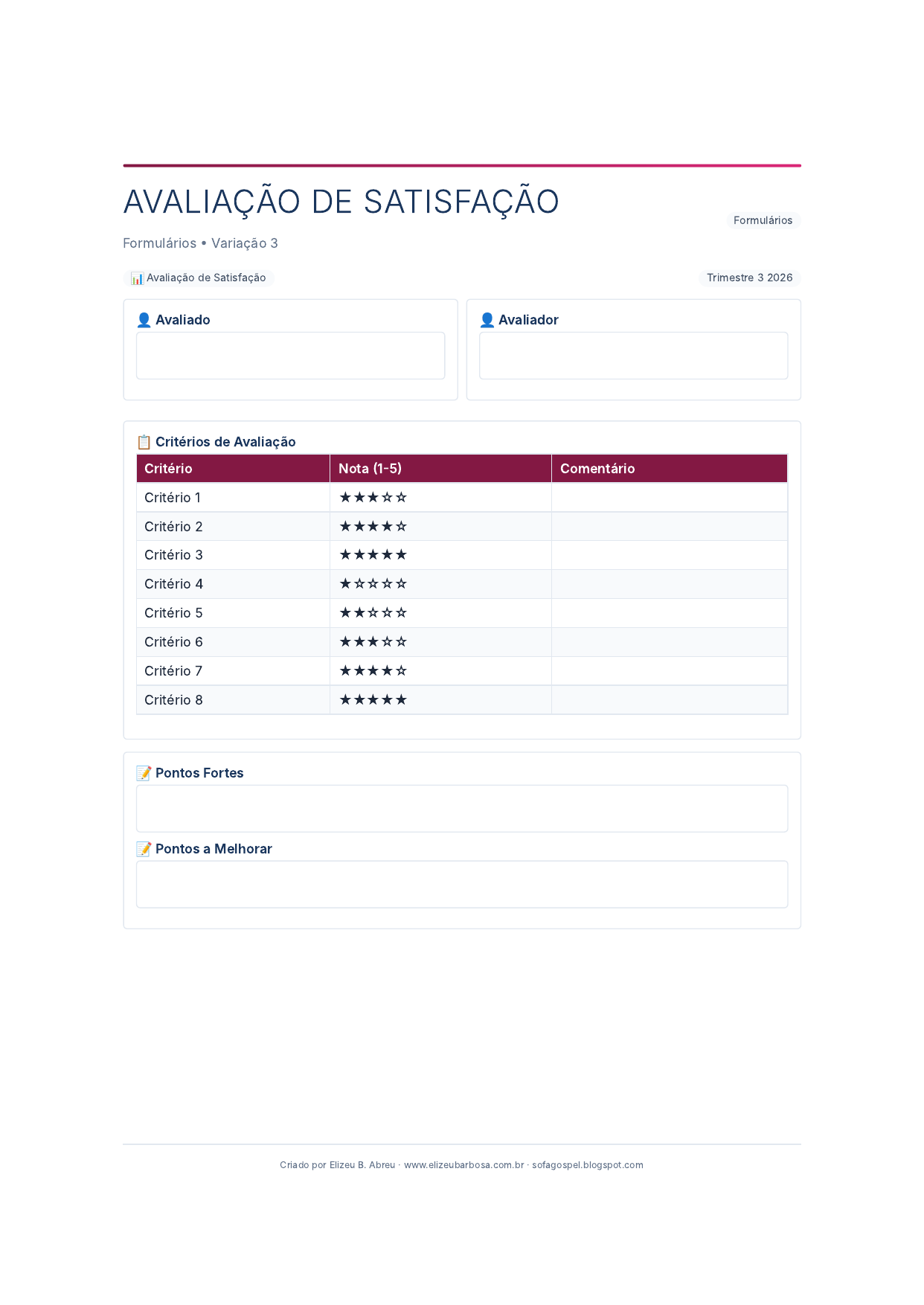 Formularios Avaliacao De Satisfacao V3 Corporate Feminino Slate