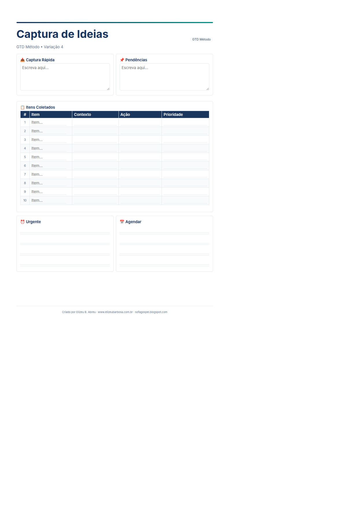 Gtd Metodo Captura De Ideias V4 Minimal Neutro Slate