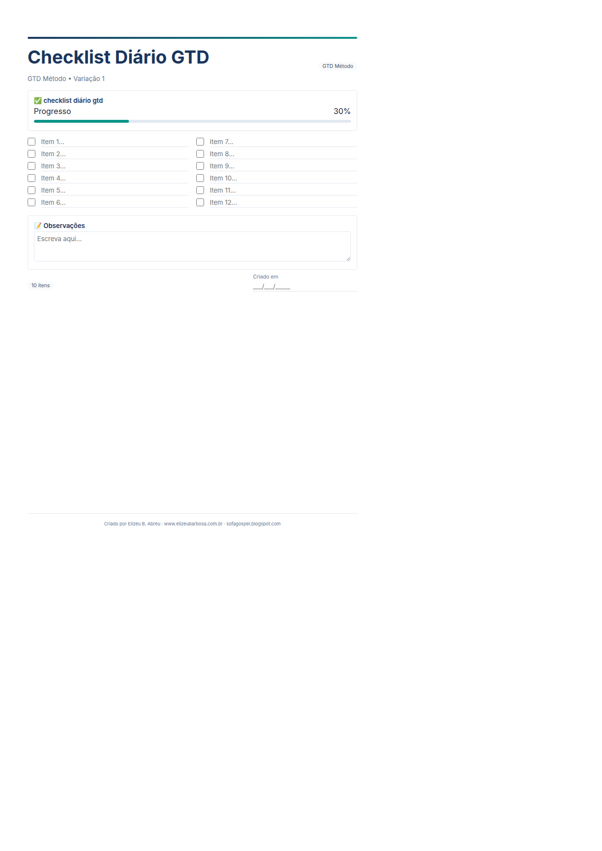 Gtd Metodo Checklist Diario Gtd V1 Minimal Neutro Violet