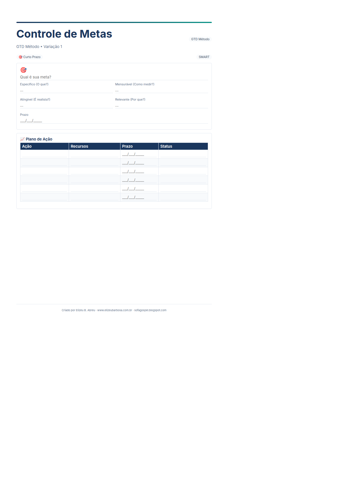 Gtd Metodo Controle De Metas V1 Minimal Neutro Modern