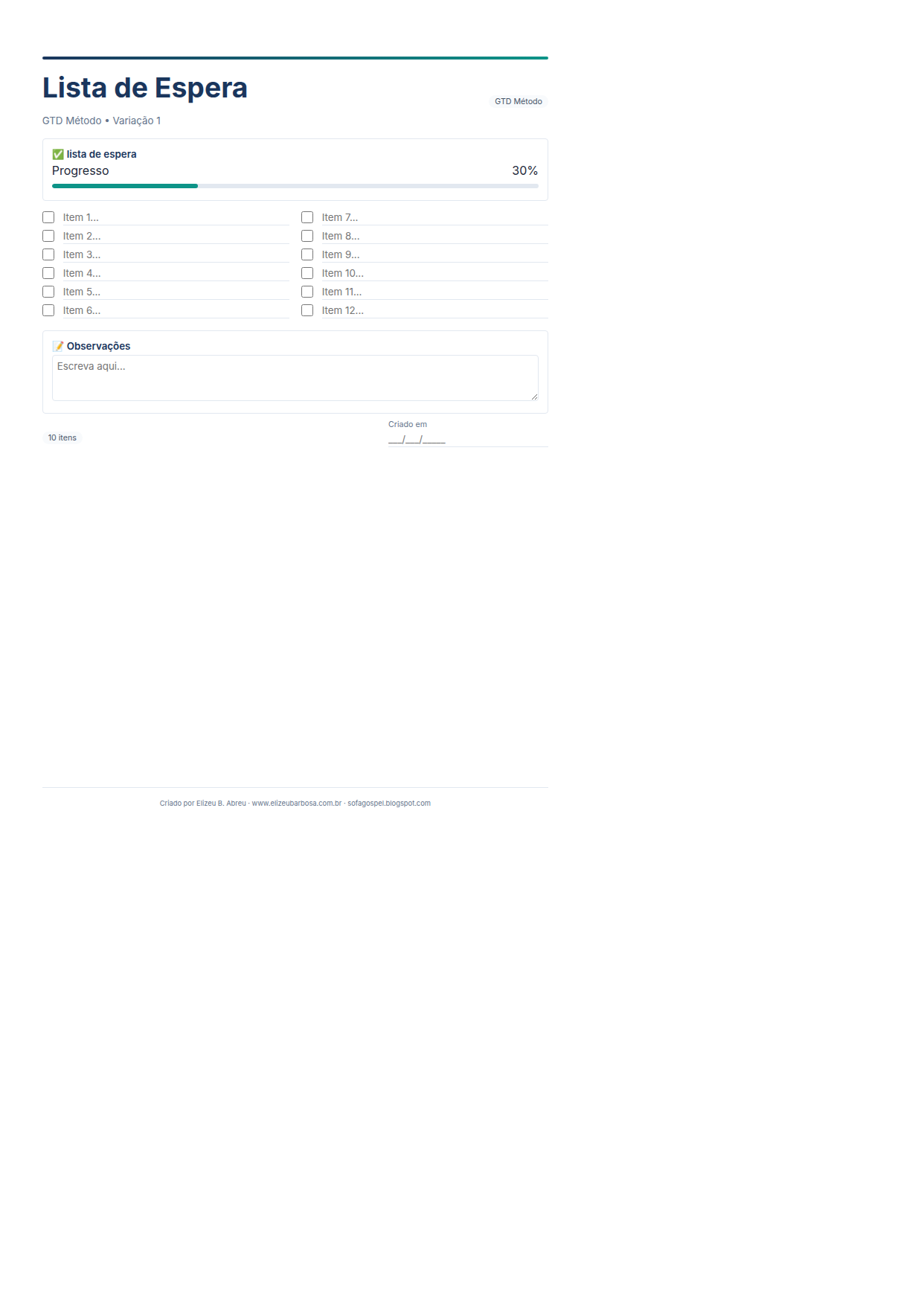 Gtd Metodo Lista De Espera V1 Minimal Neutro Neutral