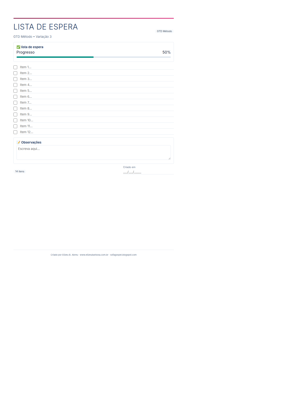 Gtd Metodo Lista De Espera V3 Corporate Feminino Modern