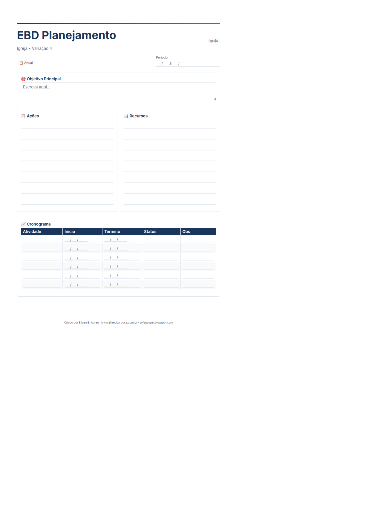 Igreja Ebd Planejamento V4 Minimal Neutro Slate