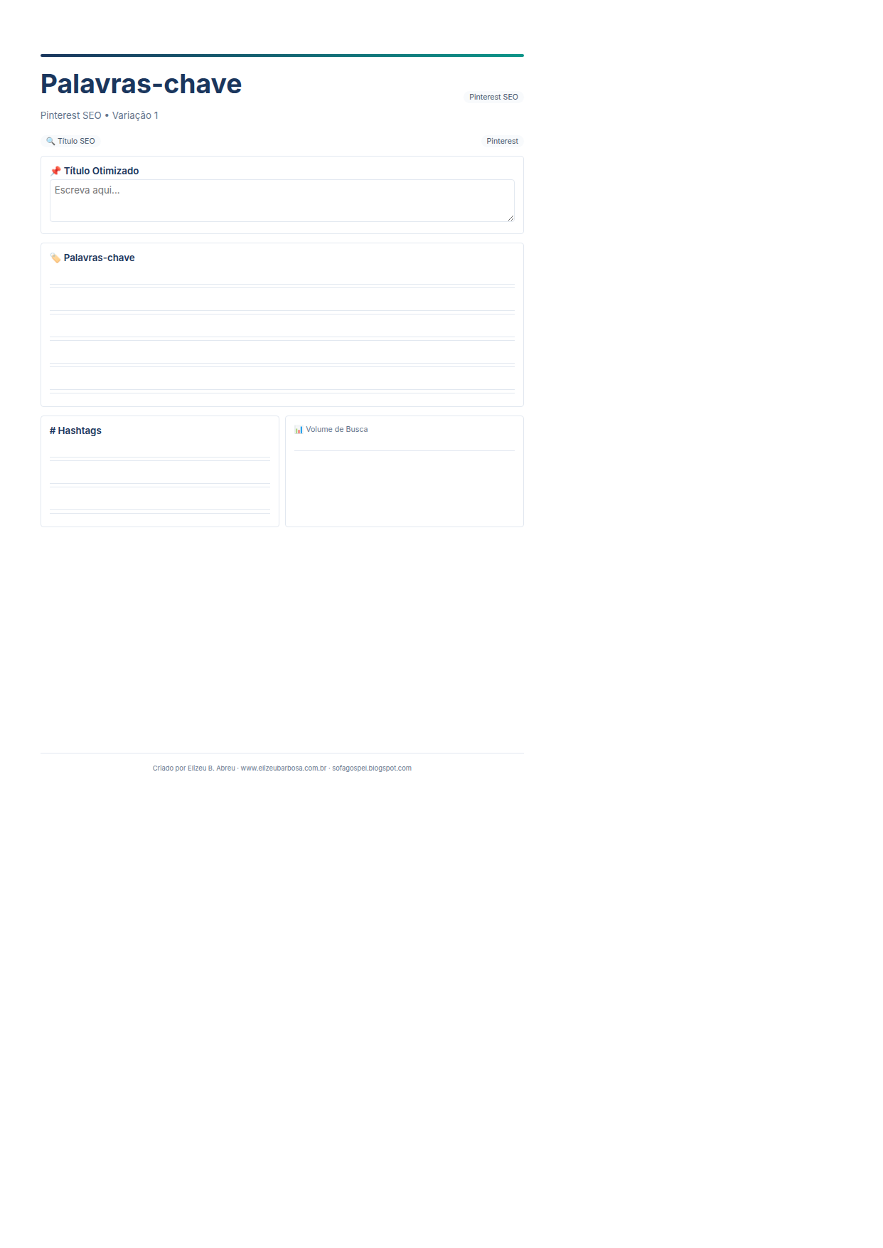 Pinterest Seo Palavras Chave V1 Minimal Neutro Sunset
