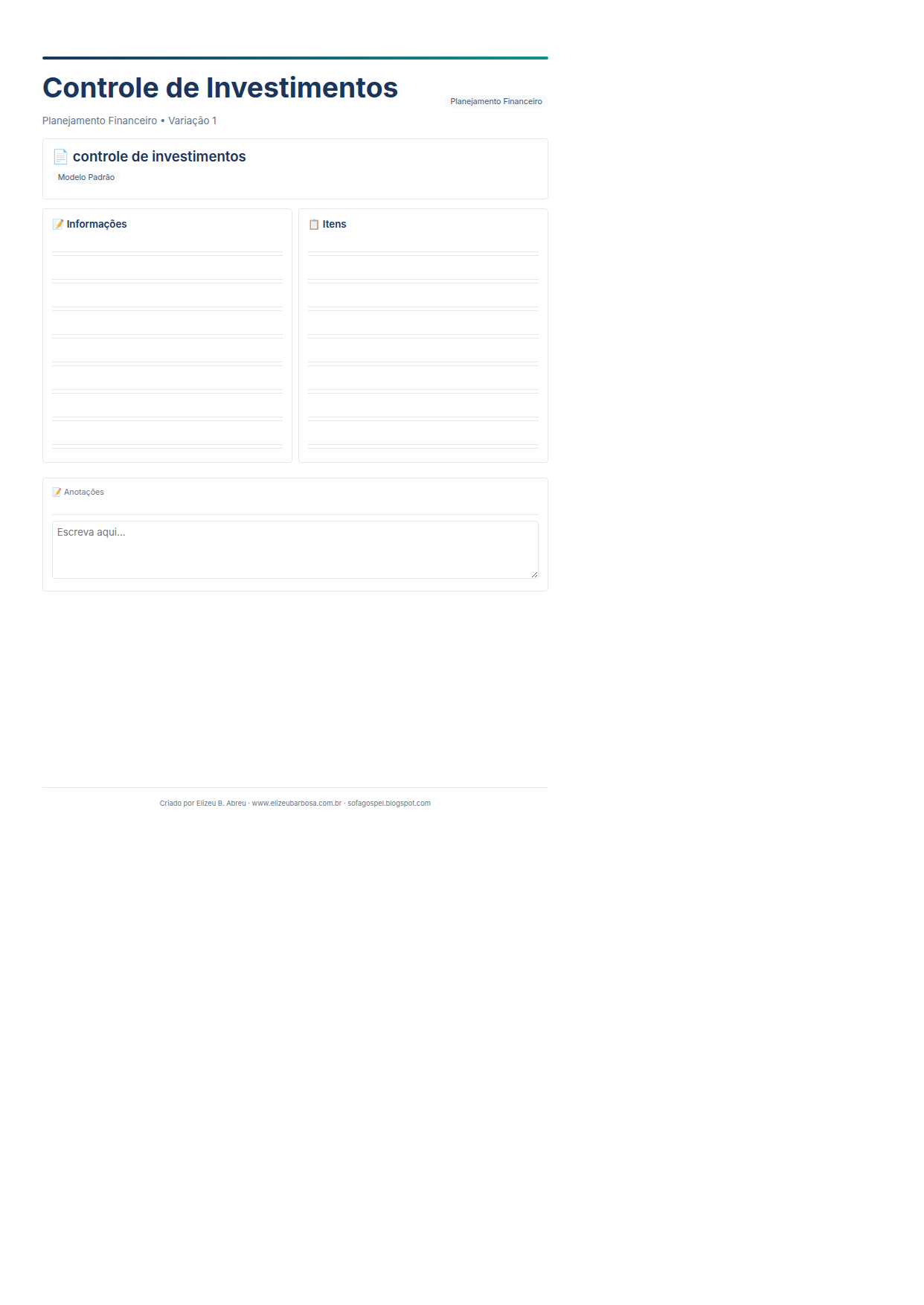 Planejamento Financeiro Controle De Investimentos V1 Minimal Neutro Violet
