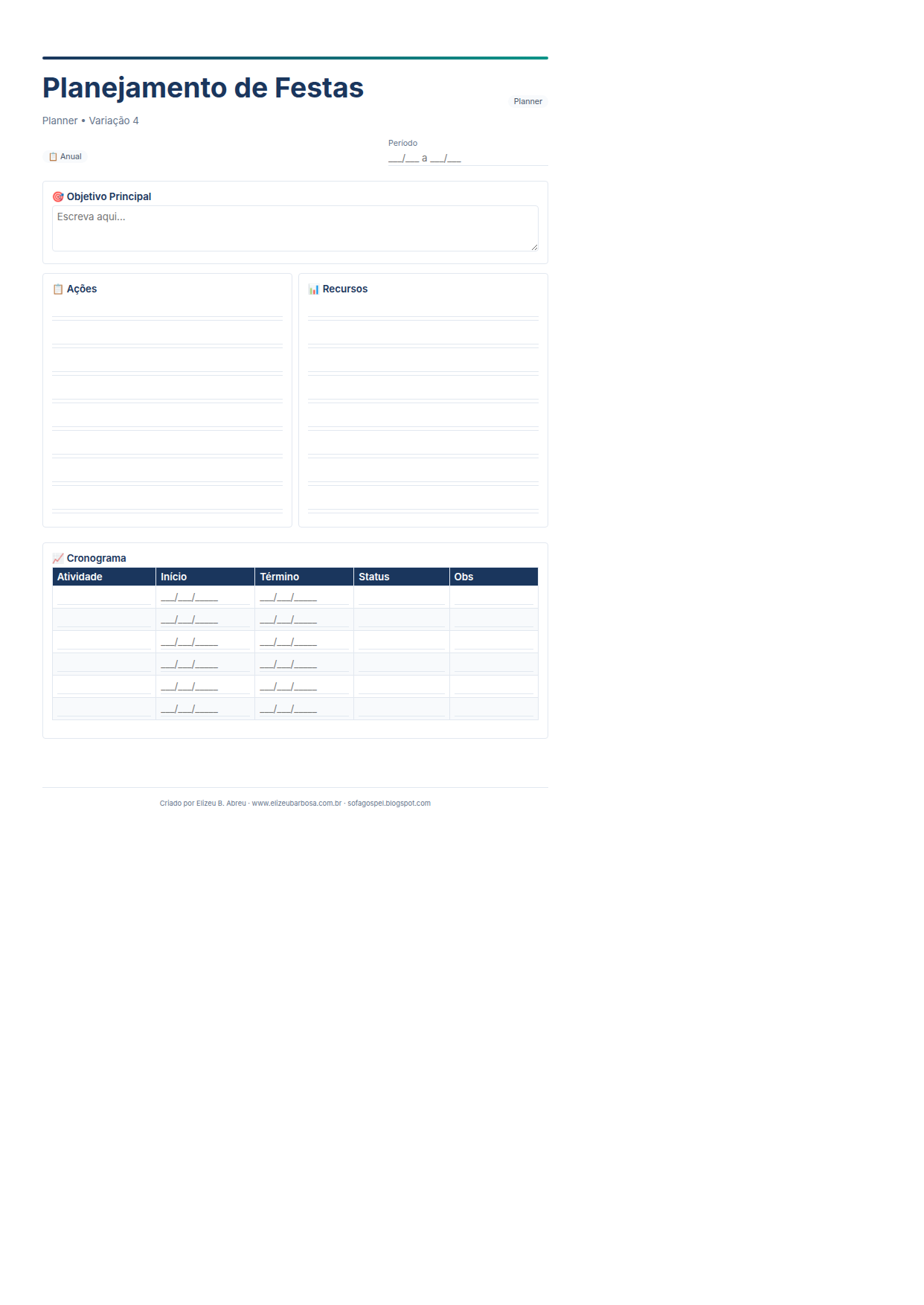Planner Planejamento De Festas V4 Minimal Neutro Corporate