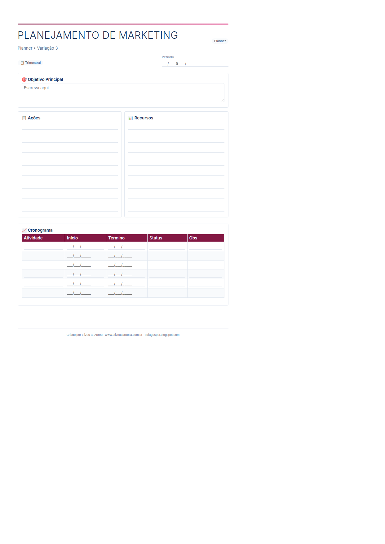Planner Planejamento De Marketing V3 Corporate Feminino Forest