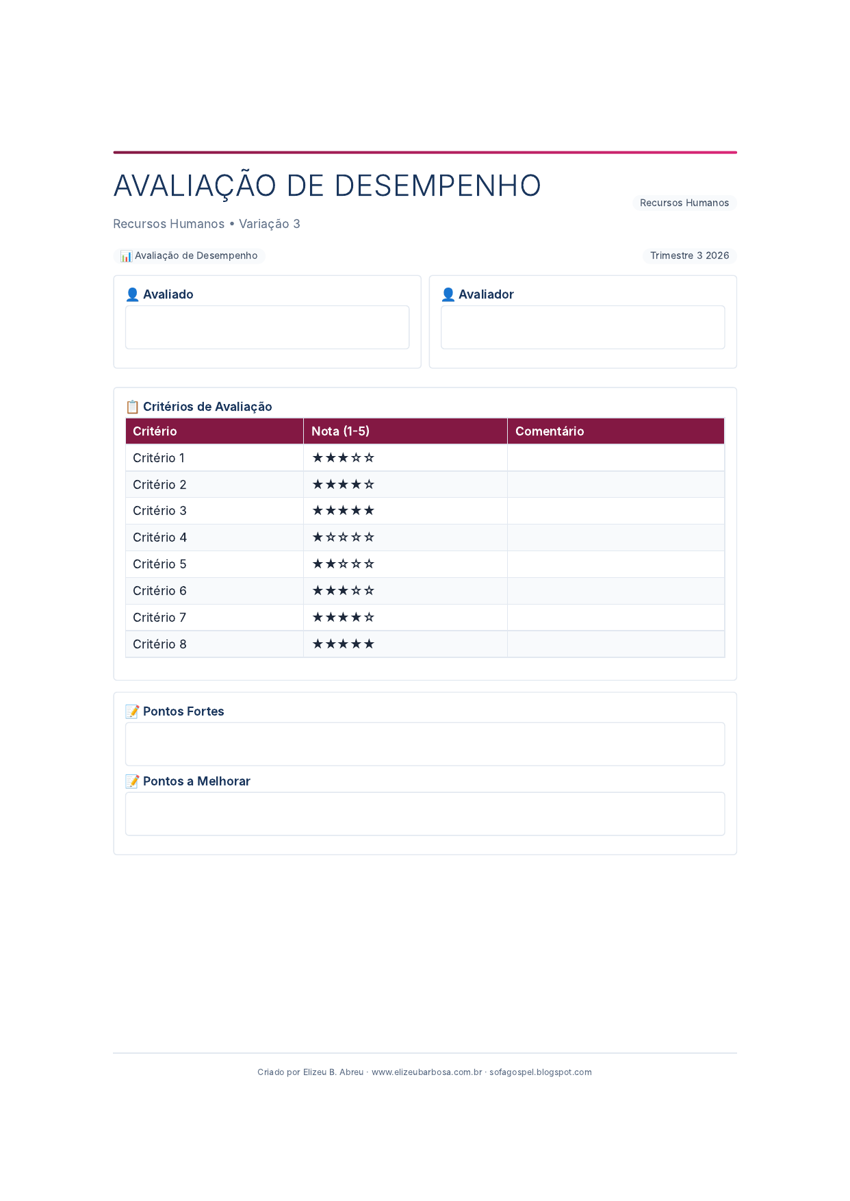Rh Avaliacao De Desempenho V3 Corporate Feminino Slate