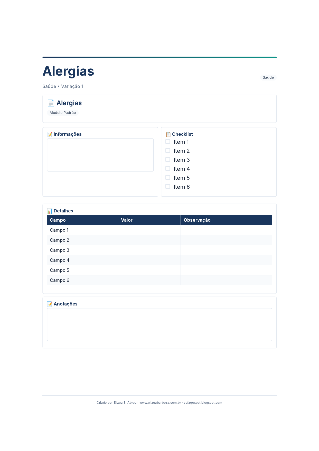 Saude Alergias V1 Minimal Neutro Forest