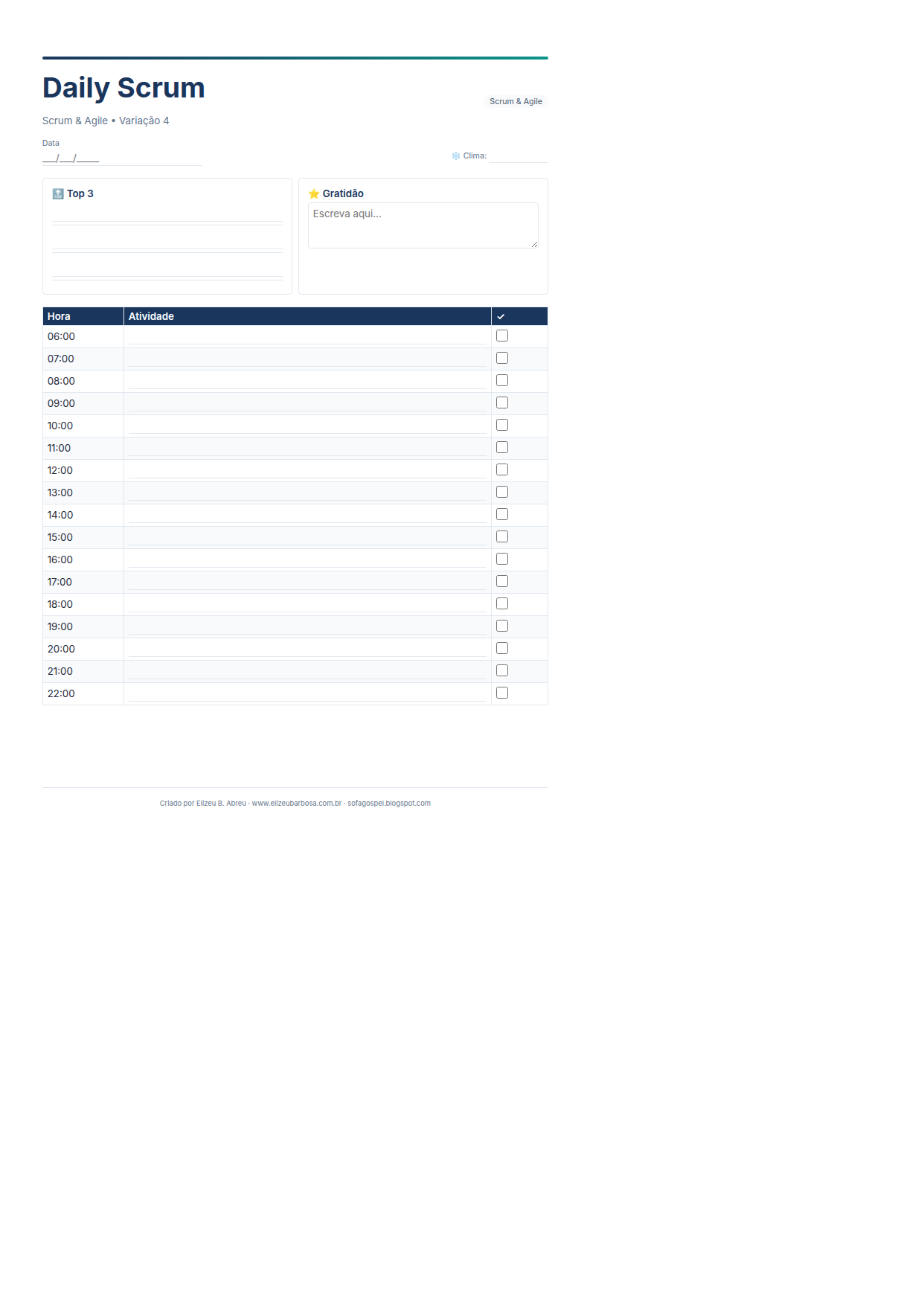 Scrum Daily Scrum V4 Minimal Neutro Teal
