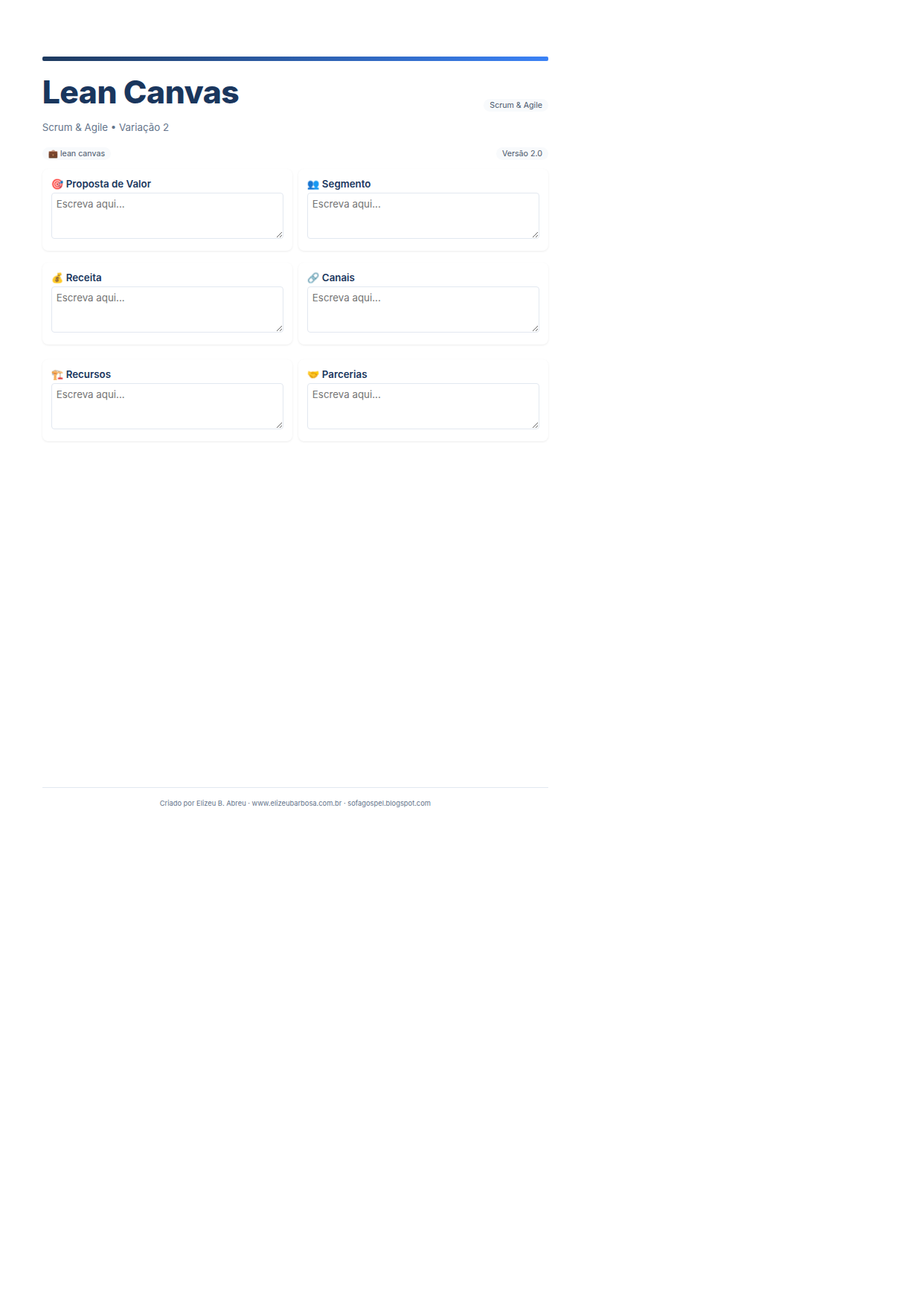 Scrum Lean Canvas V2 Modern Masculino Slate