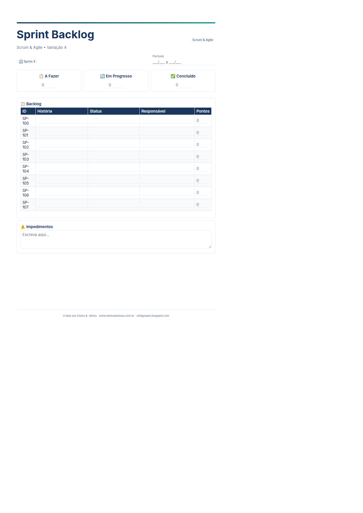 Scrum Sprint Backlog V4 Minimal Neutro Rose